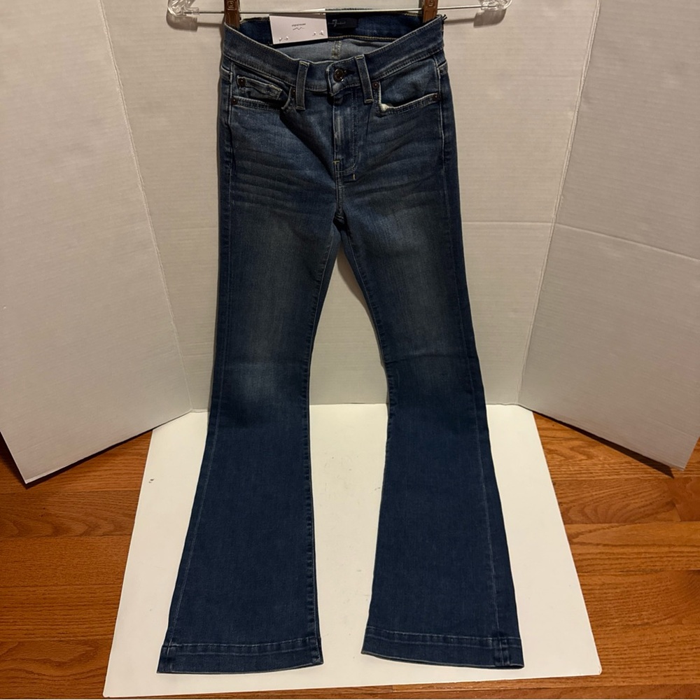 7 For All Mankind Women's Blue Flare Jeans
